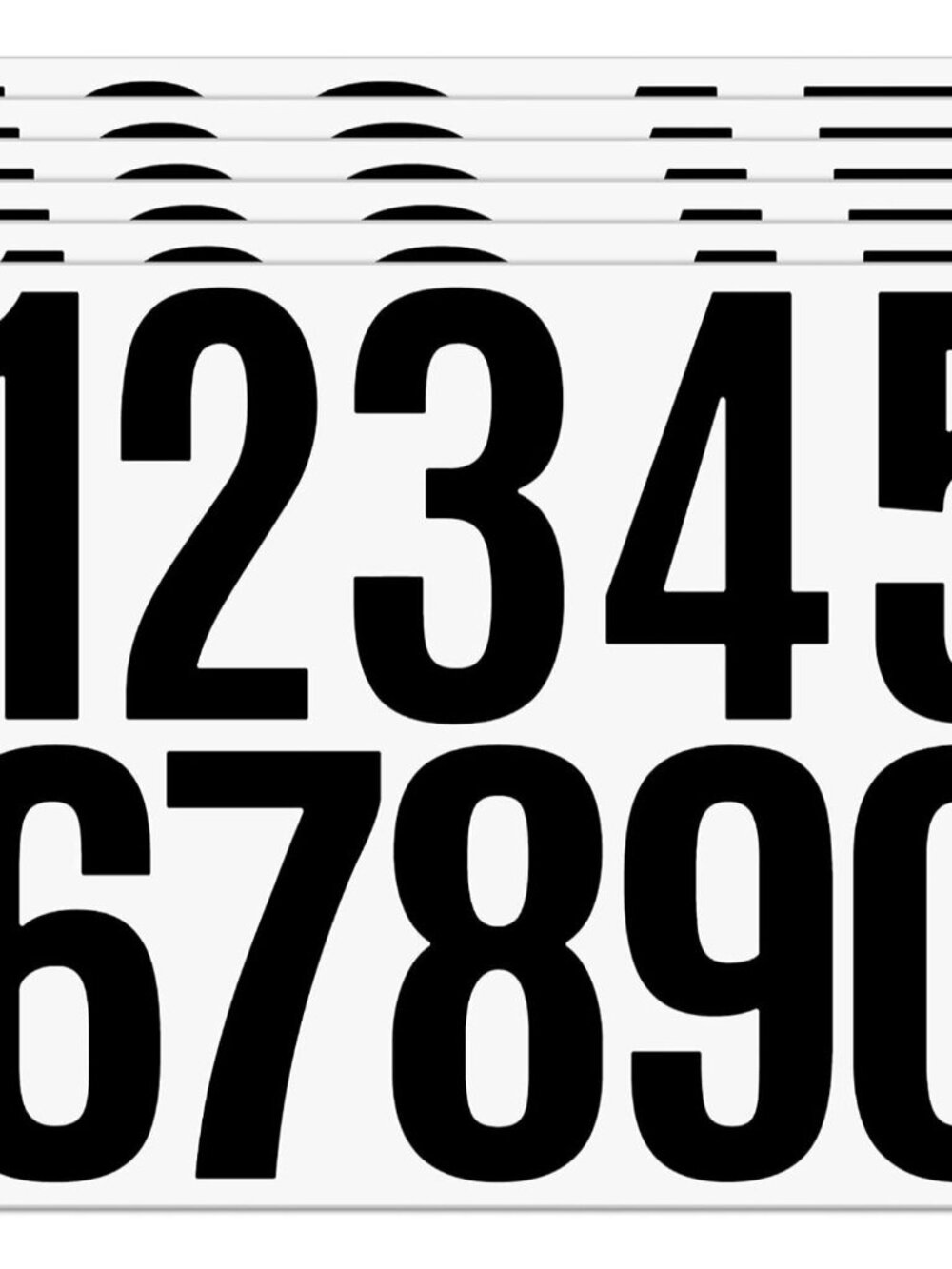 6 Sheets Mailbox Numbers Stickers, 3 inch Self Adhesive Vinyl Waterproof Letter